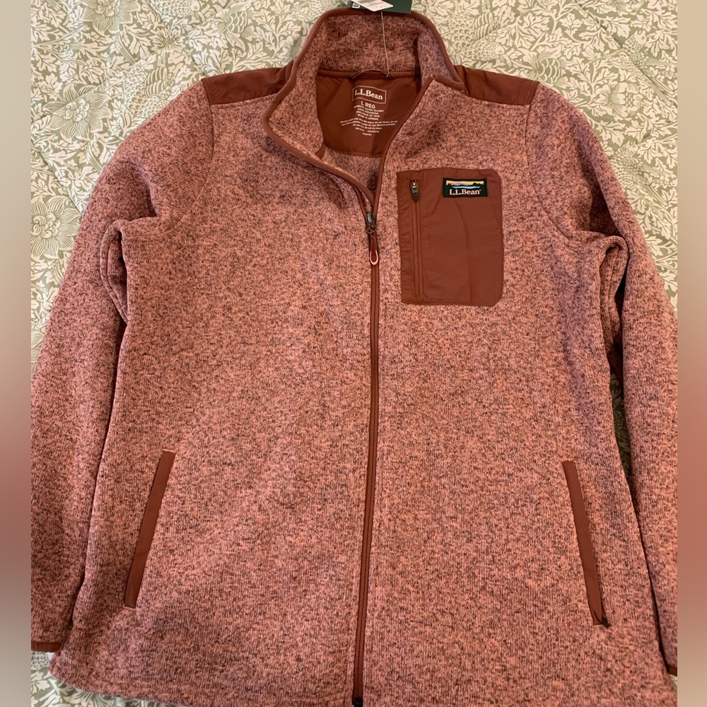 Women’s LL Bean Rust Zip Up Jacket Size L